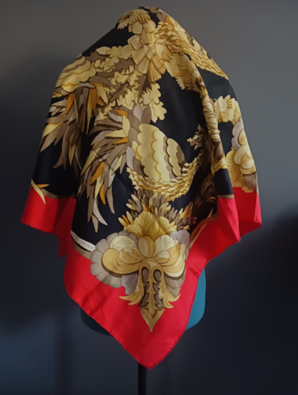 Vintage Hermes Thaiti  Carre 90s Designed By Caty Latham Silk Scarf 35"